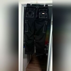 True Religion Black Cargo Pants
